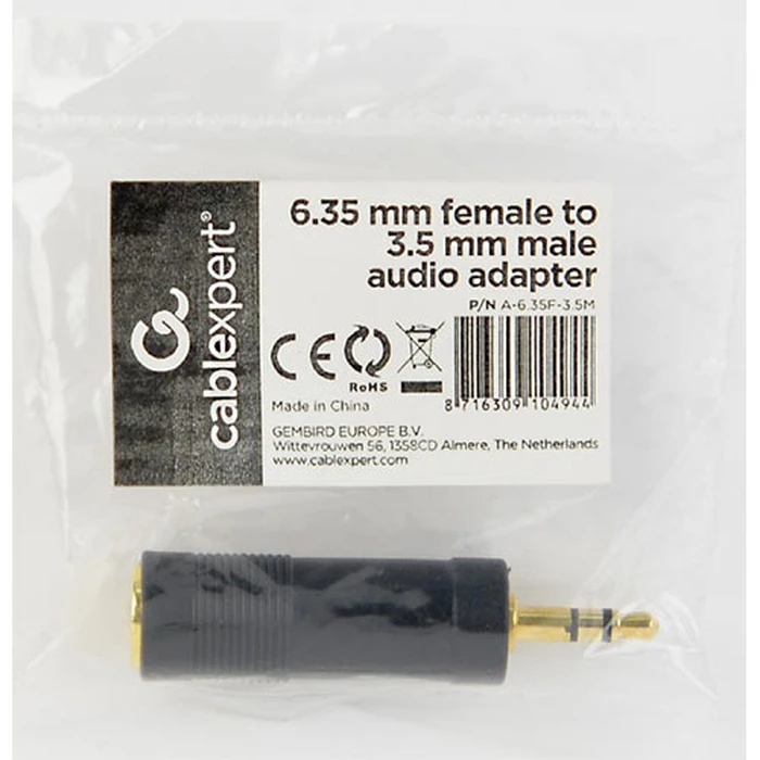 Αντάπτορας 6,35mm Cablexpert Female to 3,5mm Male Audio