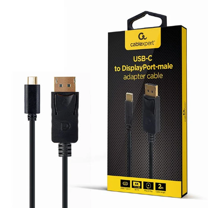 Καλώδιo USB-C Cablexpert to DisplayPort-MALE 4K 60HZ 2M Black