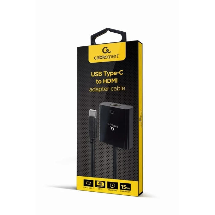 Αντάπτορας USB Cablexpert Type-C to HDMI 4K@30HZ 15CM Black