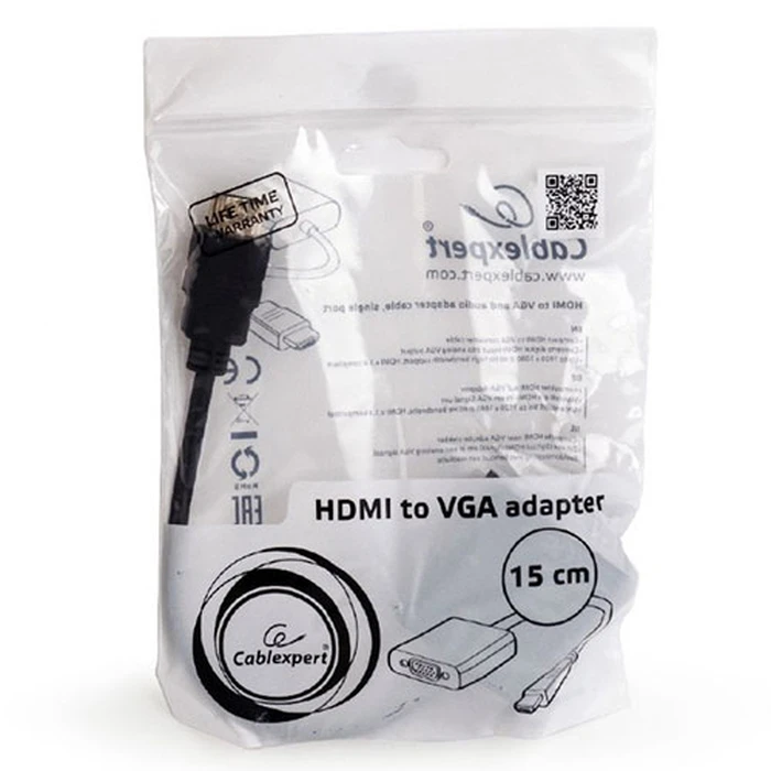 Αντάπτορας HDMI Cablexpert to VGA and Audio Single PORTBlack