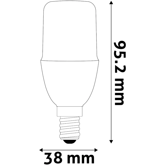 Λάμπα LED Avide Bright Stick Bulb T37 7W E14 Θερμό 3000K