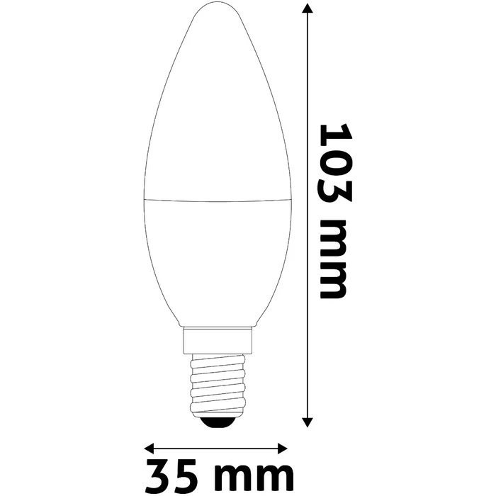 Λάμπα LED Avide Κερί 2.9W E14 Θερμό 3000K Super Υψηλής Φωτεινότητας