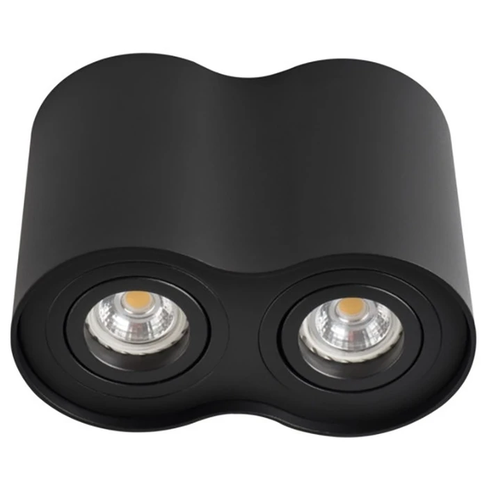 Φωτιστικό Οροφής Avide GU10 Spot Light Στρογγυλό Μαύρο Περιστρεφόμενο Διπλό