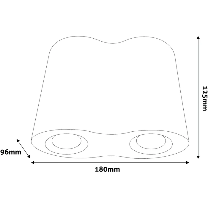 Φωτιστικό Οροφής Avide GU10 Spot Light Στρογγυλό Λευκό Περιστρεφόμενο Διπλό