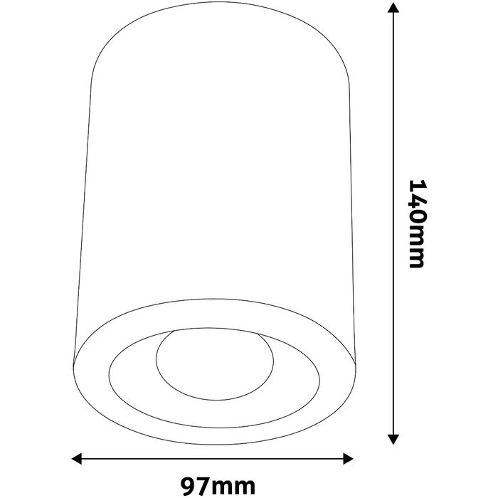 Φωτιστικό Οροφής Avide GU10 Spot Light Στρογγυλό Λευκό-Χρυσό