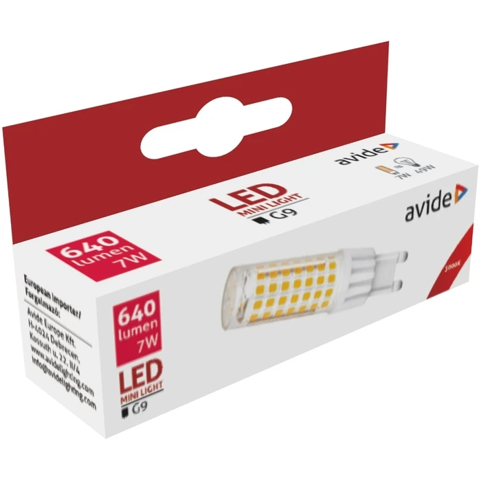 Λάμπα LED Avide 7W G9 220° Θερμό 3000K flat