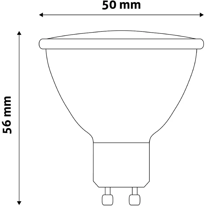 Λάμπα LED Avide Σπότ Αλουμίνιο + Πλαστικό 7W GU10 36° Ψυχρό 6400K Υψηλής Φωτεινότητας