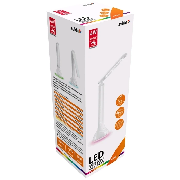 Φωτιστικό Γραφείου Avide LED RGB Mood Light Άσπρο 4W
