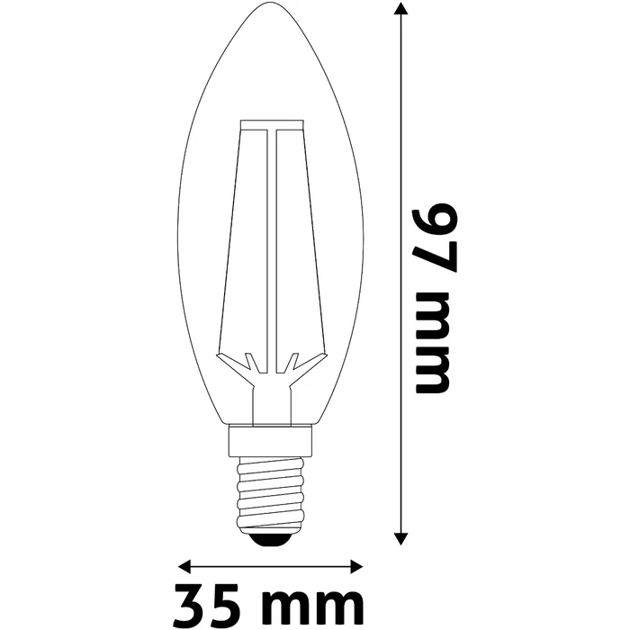 Λάμπα LED Avide Κερί 2.5W E14 360° Θερμό 2700K Υψηλής Φωτεινότητας