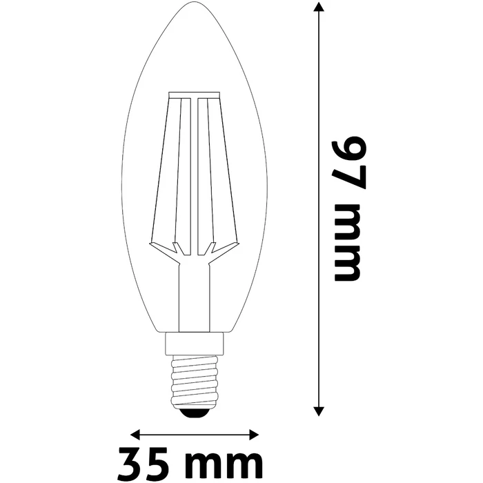 Λάμπα LED Avide Κερί 4.5W E14 Θερμό 2700K