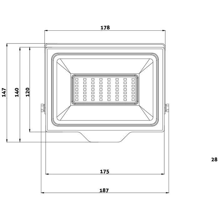 Προβολέας LED Avide Slim SMD 50W Ψυχρό 6400K