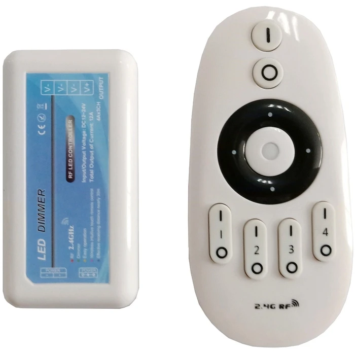 Ελεγκτής LED LED Avide 12V 144W Ντίμερ 4 Ζωνών RF Τηλεχειριστήριο