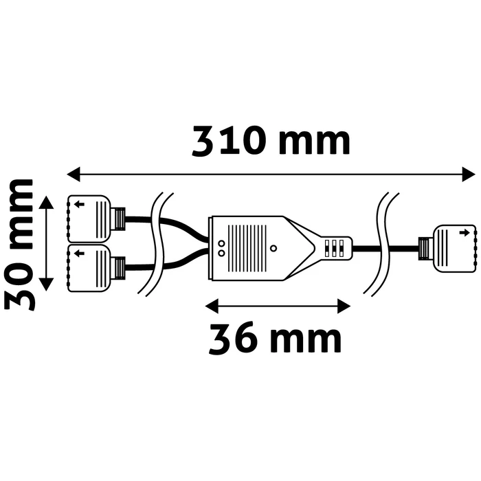 Σύνδεση Ταινίας LED Avide 12V RGB+W Διπλής Κατεύθυνσης 30cm