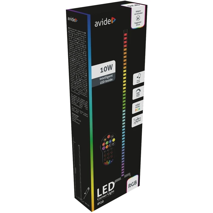 Φωτιστικό Δαπέδου Avide LED Γωνίας RGB Με Αισθητήρα Μουσικής