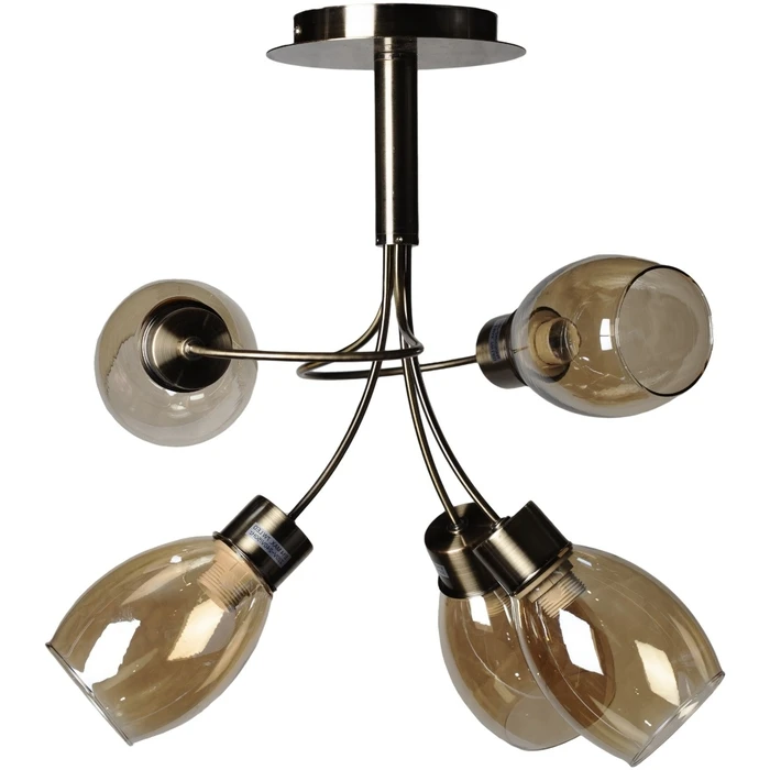 Κρεμαστό Φωτιστικό Οροφής Avide Aspira Κεχριμπάρι 5xE14