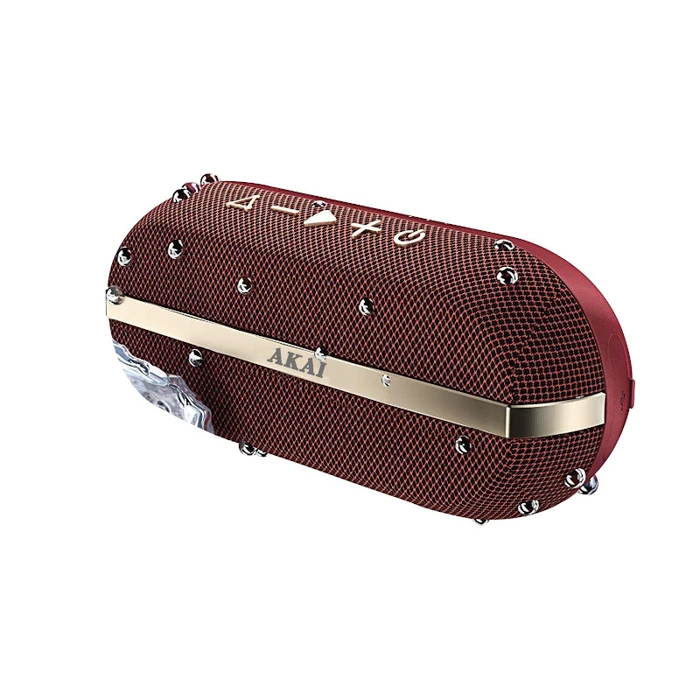 Φορητό Ηχείο Bluetooth Akai ABTSW-30R Κόκκινο αδιάβροχο με ύφασμα, AWS και handsfree-20W RMS