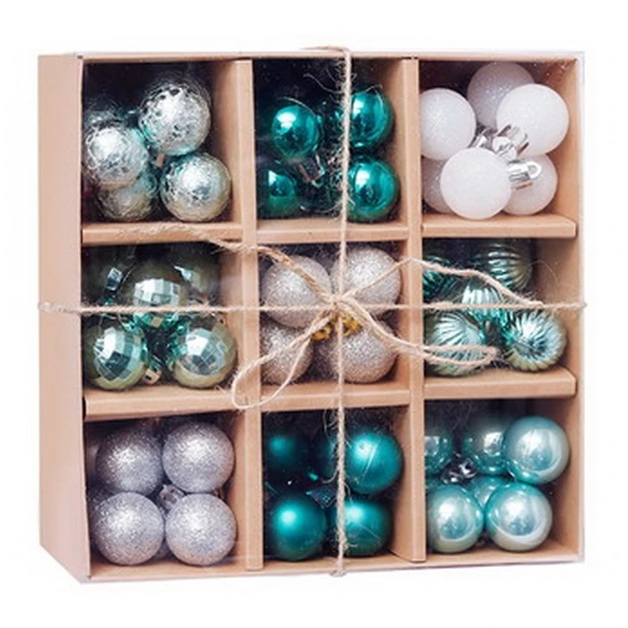 Χριστουγεννιάτικες Μπάλες Artezan 3cm Ανοιχτό Μπλέ Mix 99τμχ/Χαρτοκιβώτιο