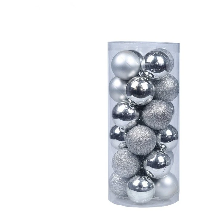 Χριστουγεννιάτικες Μπάλες Artezan 8cm Ασημί 24τμχ/κουτί