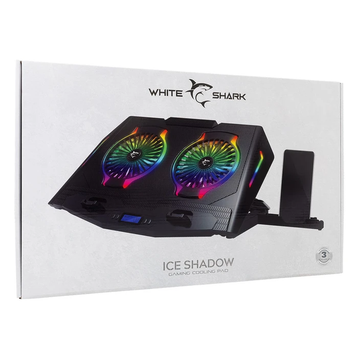Laptop Cooler White Shark Gcp-10 2 Fans Rgb