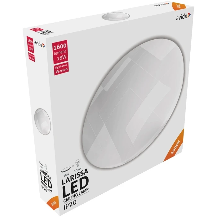 Πλαφονιέρα Οροφής Avide LED Μοντέρνα Larissa 18W 325*65.0mm Λευκό 4000K