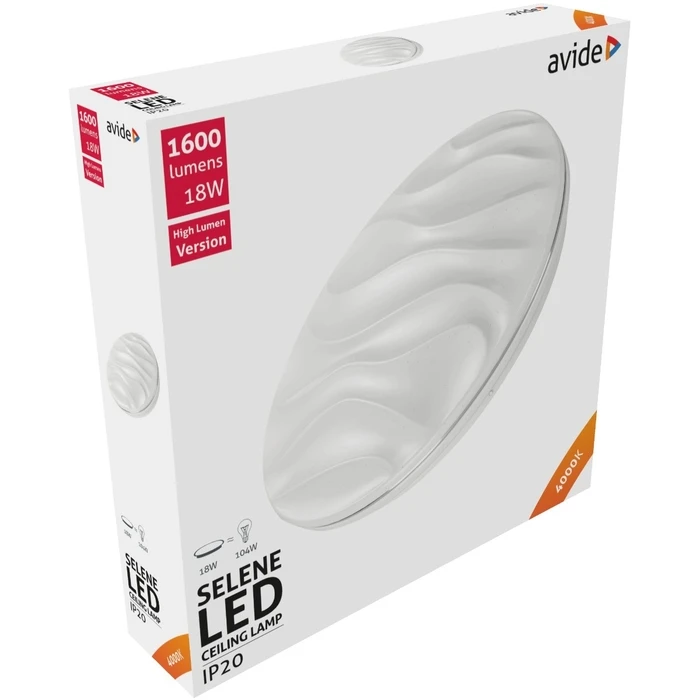 Φωτιστικό Οροφής Avide LED Oyster Selene 18W 330*68mm NW 4000K