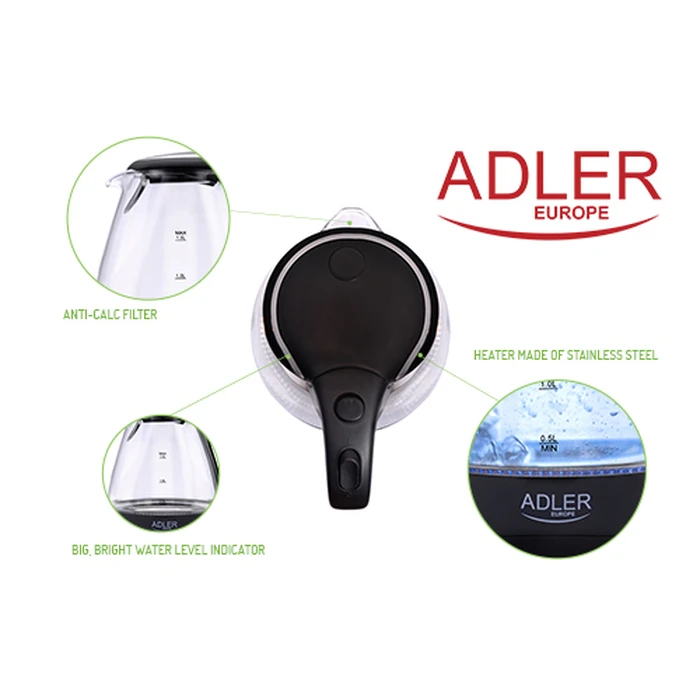 Βραστήρας Adler GLASS 1,5L