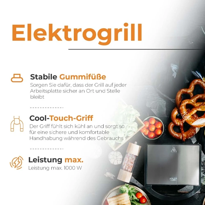 Σαντουιτσιέρα Adler 1000w Black