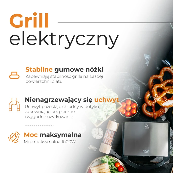 Σαντουιτσιέρα Adler 1000w Black