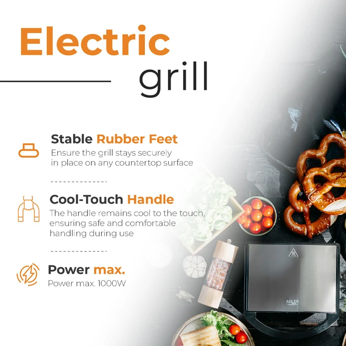 Σαντουιτσιέρα Adler 1000w Black