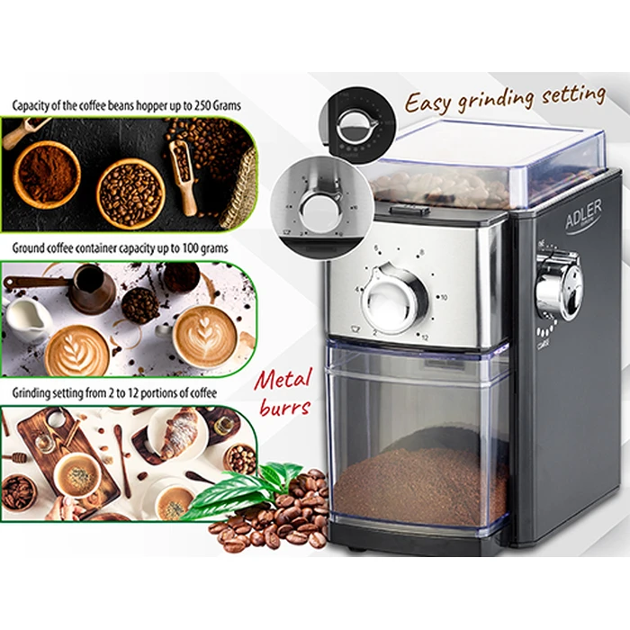 Μύλλος Adler Καφέ Burr 250gr