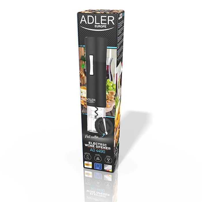 Ηλεκτρικό Τιρμπουσόν Adler WINE OPENER Μαύρο