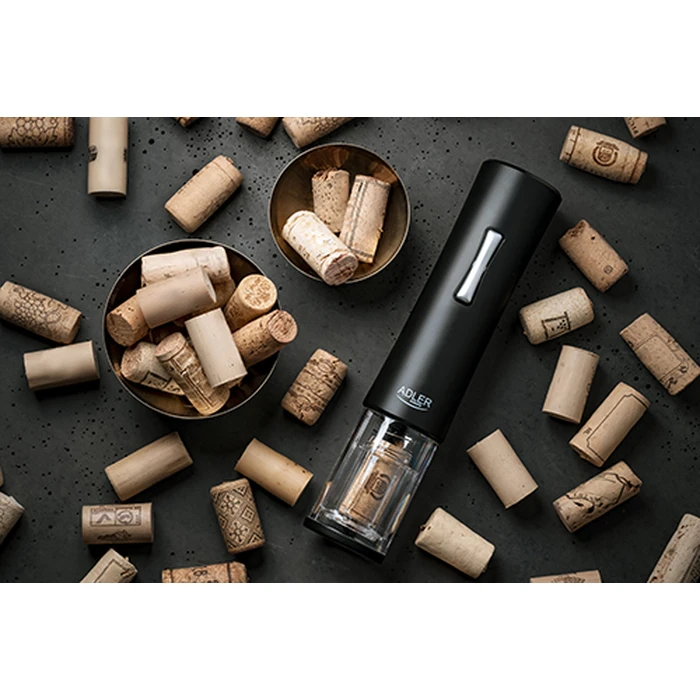 Ηλεκτρικό Τιρμπουσόν Adler WINE OPENER Μαύρο