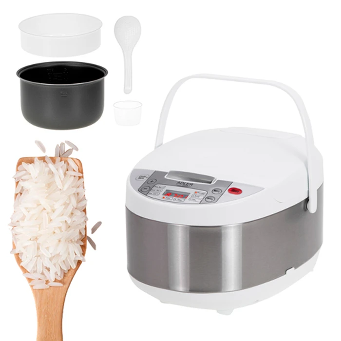 Βραστήρας Ρυζιού Adler 6-In-1 Multi-Cooker 3.25l 700w White/Silver 
