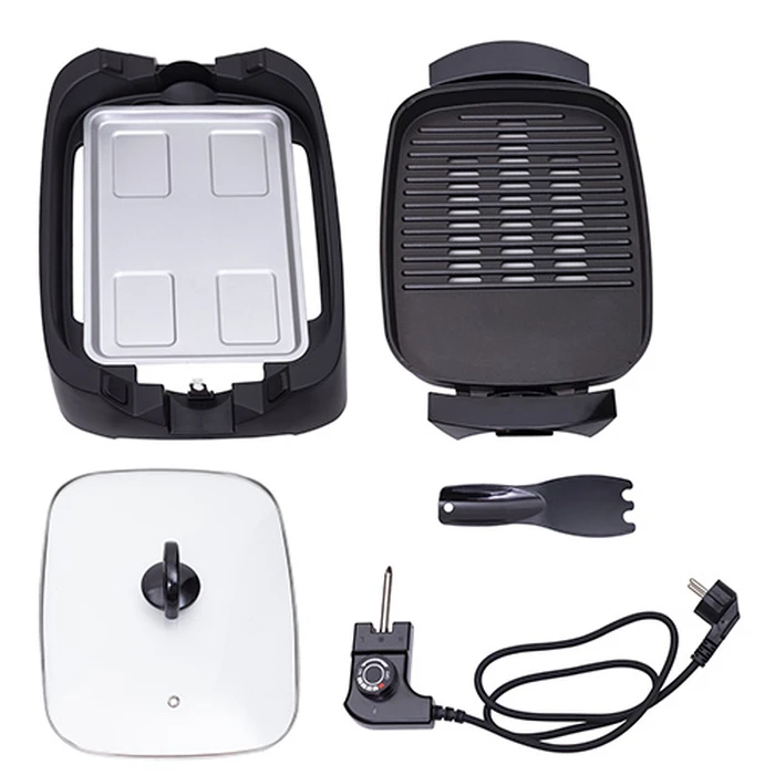 Ηλεκτρική Ψησταριά Adler Καπάκι και Ρυθμιζόμενο Θερμοστάστη 40x30εκ.