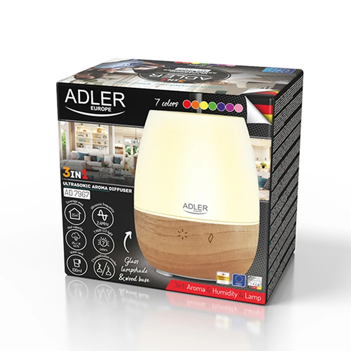 Diffuser Αρωματοθεραπείας Adler 3IN1 Υπερήχων