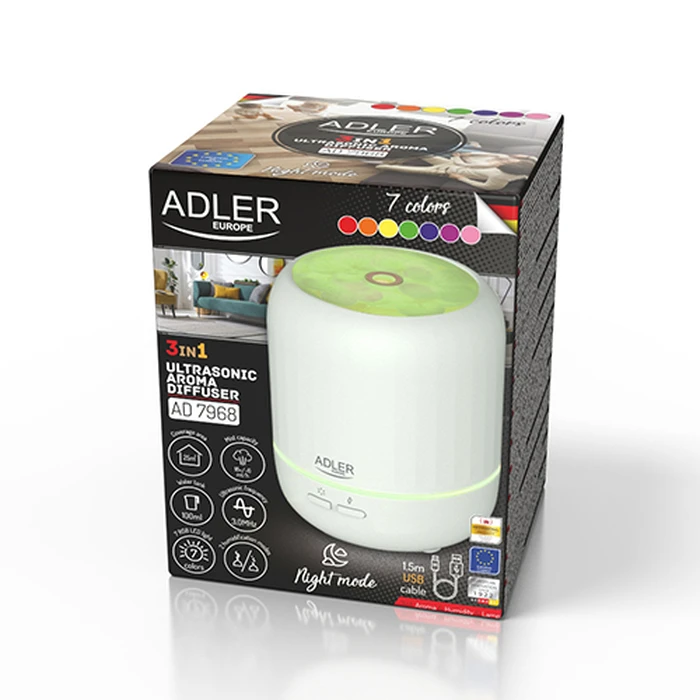 Diffuser Αρωματοθεραπείας Adler USB 3IN1 Υπερήχων