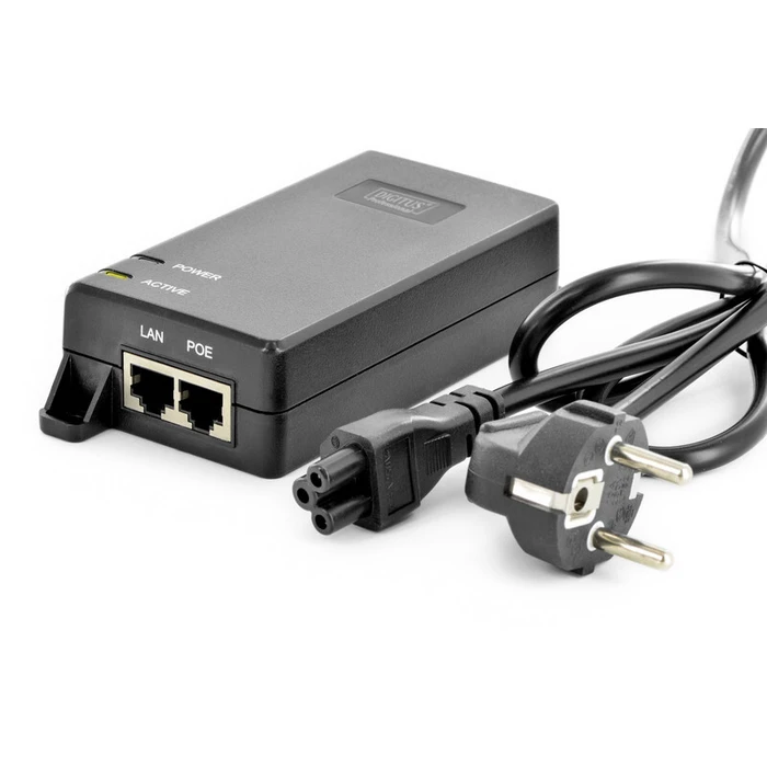 PoE Adapter Digitus Injector 802.3at 10 100 1000 Mbps 30 Watt