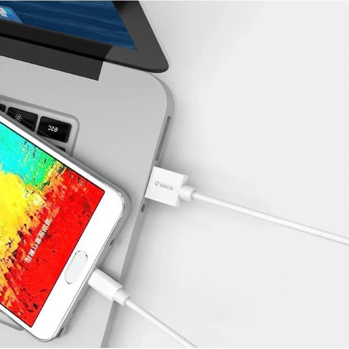 Orico USB 2.0 Cable USB-C male - USB-A Λευκό 0.5m ADC-05-V2-WH-BP