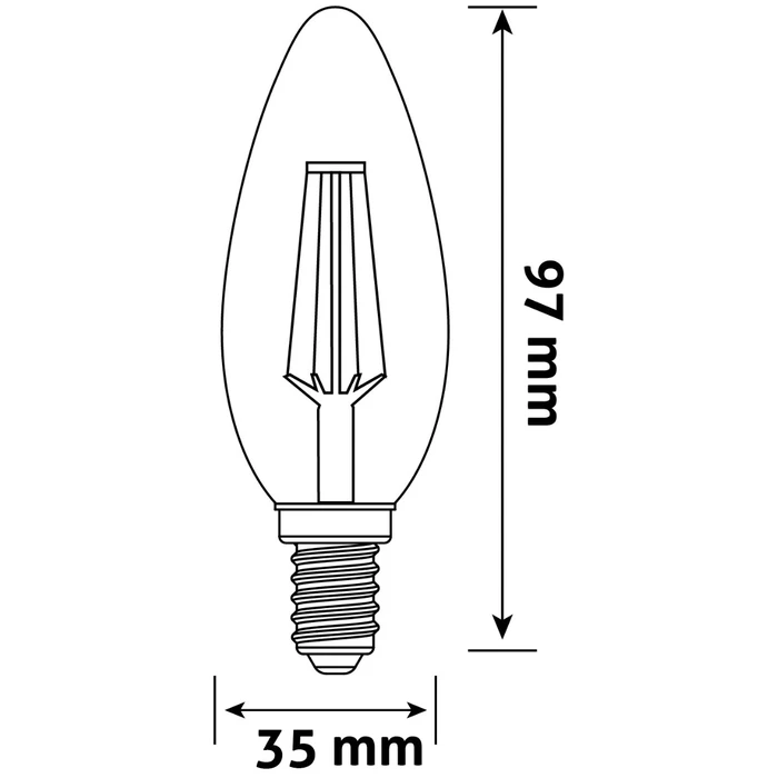 Λάμπα LED Avide Candle 5.9W E14 NW 4000K Dimmable