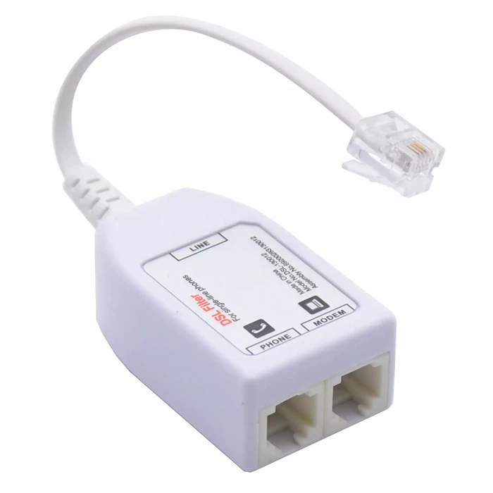 Splitter Powertech VDSL με φίλτρο ADSL-06, RJ11, λευκό