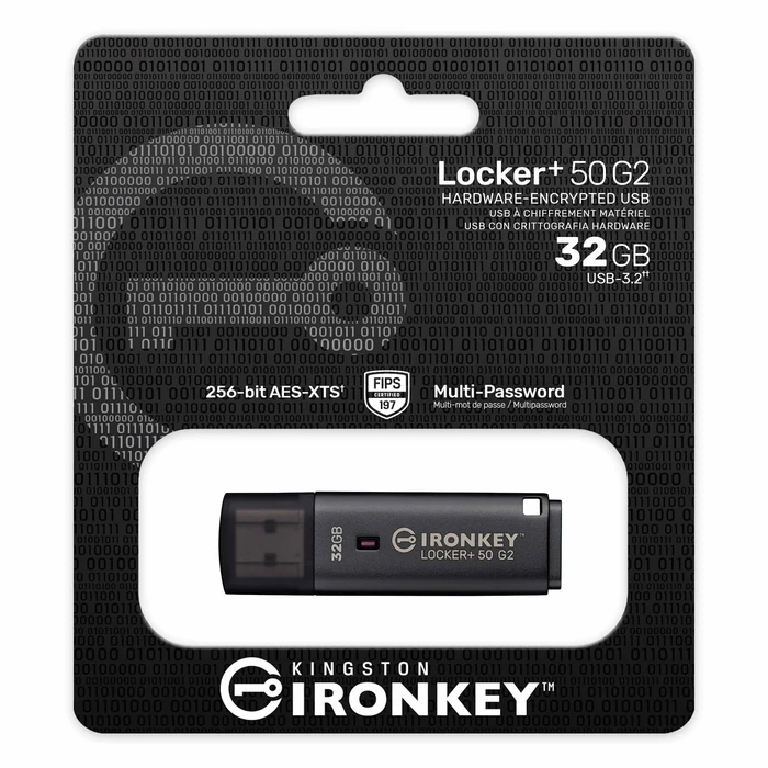 Kingston USB flash drive IronKey Locker Plus 50 G2 32 GB black