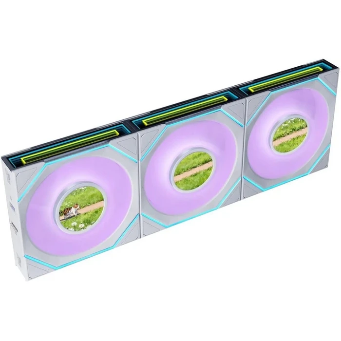 LIAN LI UNI FAN SL-INF LCD FLEX - White - Wireless 120mm 3-Pack Without Controller