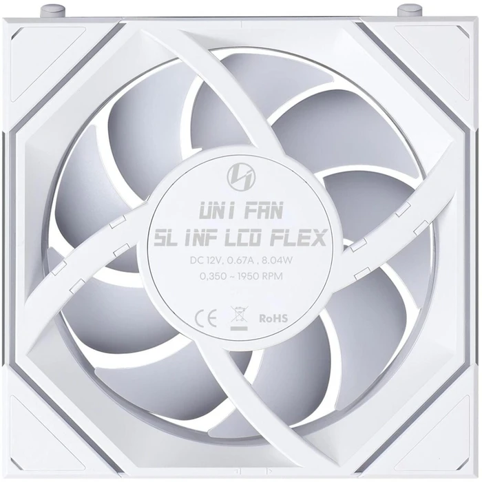LIAN LI UNI FAN SL INF LCD FLEX - Λευκό - 120mm (1τεμ)
