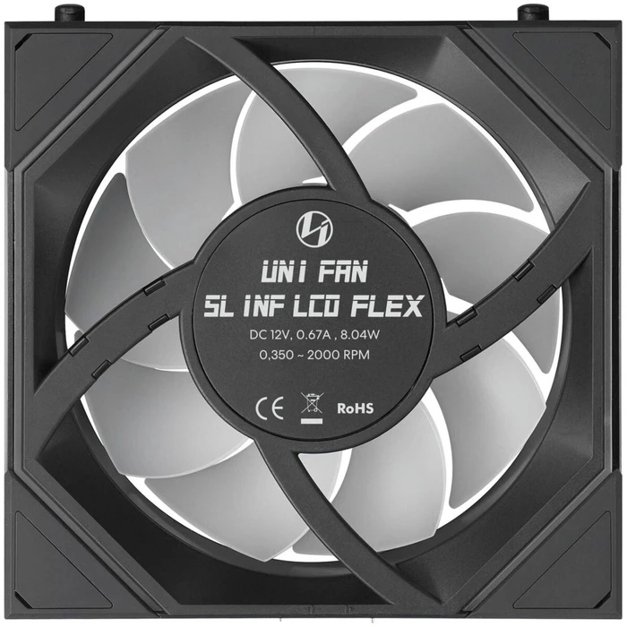 LIAN LI UNI FAN SL INF LCD FLEX Reverse - Black - Wireless 120mm 3PCS Without controller