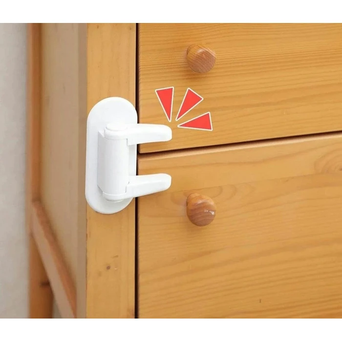 Ασφάλεια Πορτών & Ντουλαπιών Ag442A, 5X12Cm, Λευκή