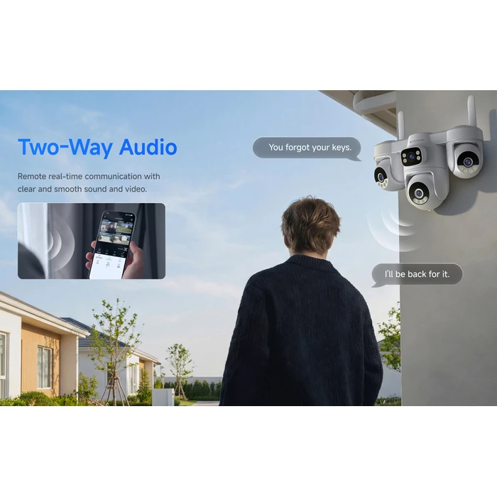 VSTARCAM AG623FR Smart Solar IP Camera – 4-Lens 3MP, 4G, PTZ, 12000mAh, IP66