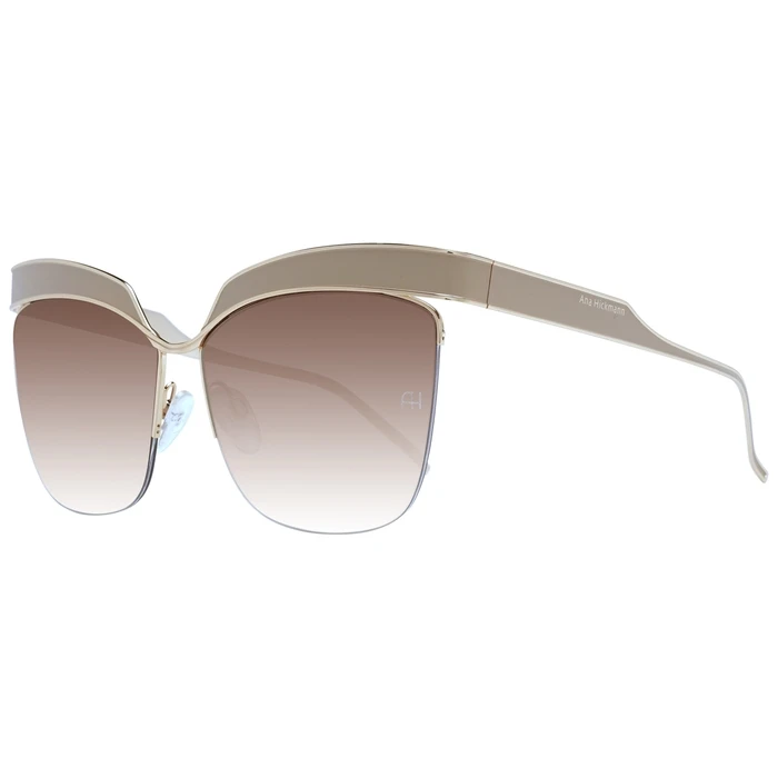 Ana Hickmann Women Sunglasses AH3179-6204A (62/15/140 mm) – Gold Metal Frame, Brown Mirror & Gradient Lenses