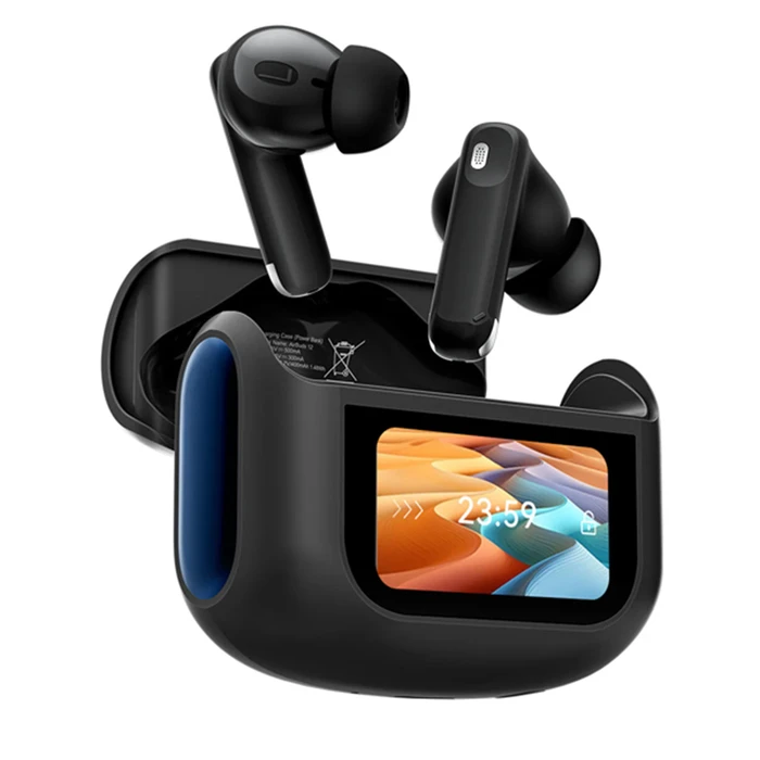 Bluetooth Handsfree Blackview Enc 12 With Led Screen & Charging Dock Black