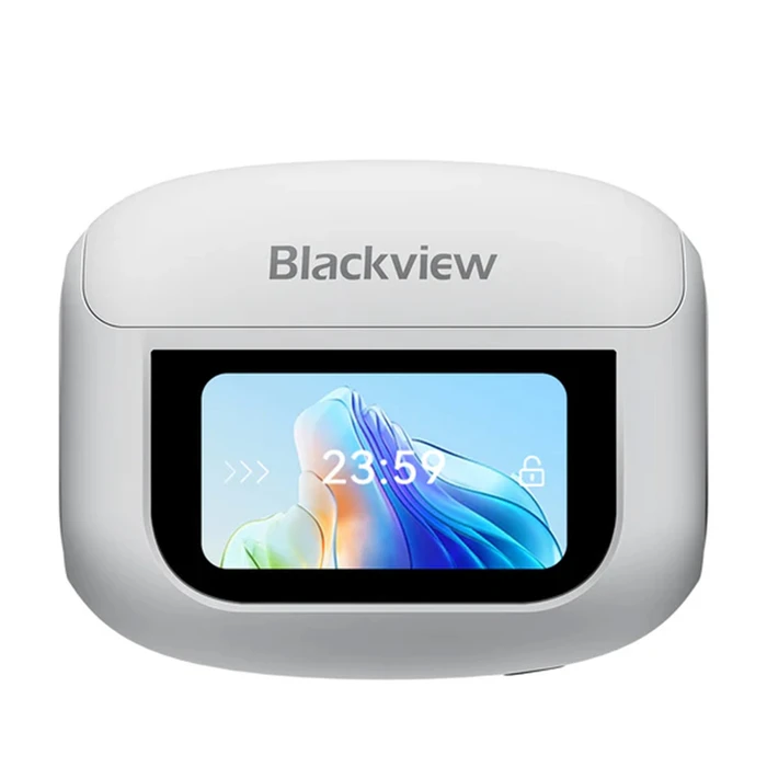 Bluetooth Handsfree Blackview Enc 12 With Led Screen & Charging Dock White