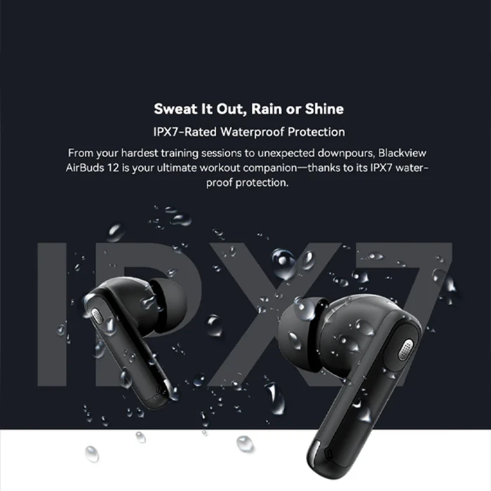 Bluetooth Handsfree Blackview Enc 12 With Led Screen & Charging Dock Black